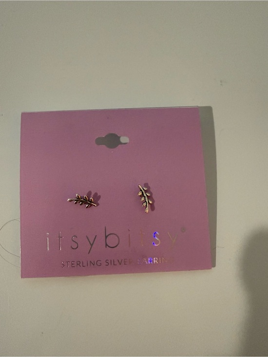 jcpenney Jewelry - itsy bitsy Sterling Silver Leaf Stud Earrings